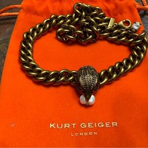 Kurt Geiger Brass Necklace